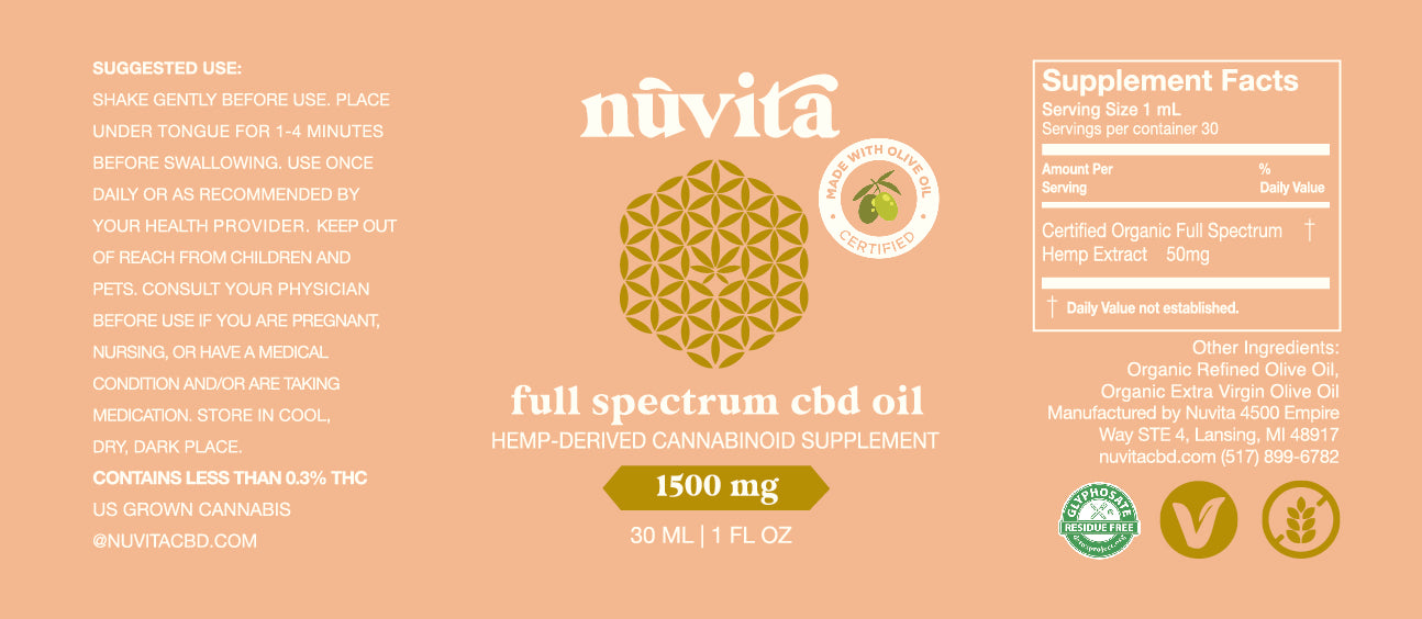 Full Spectrum CBD Oil - Olive Oil (Full Retail $97.50)