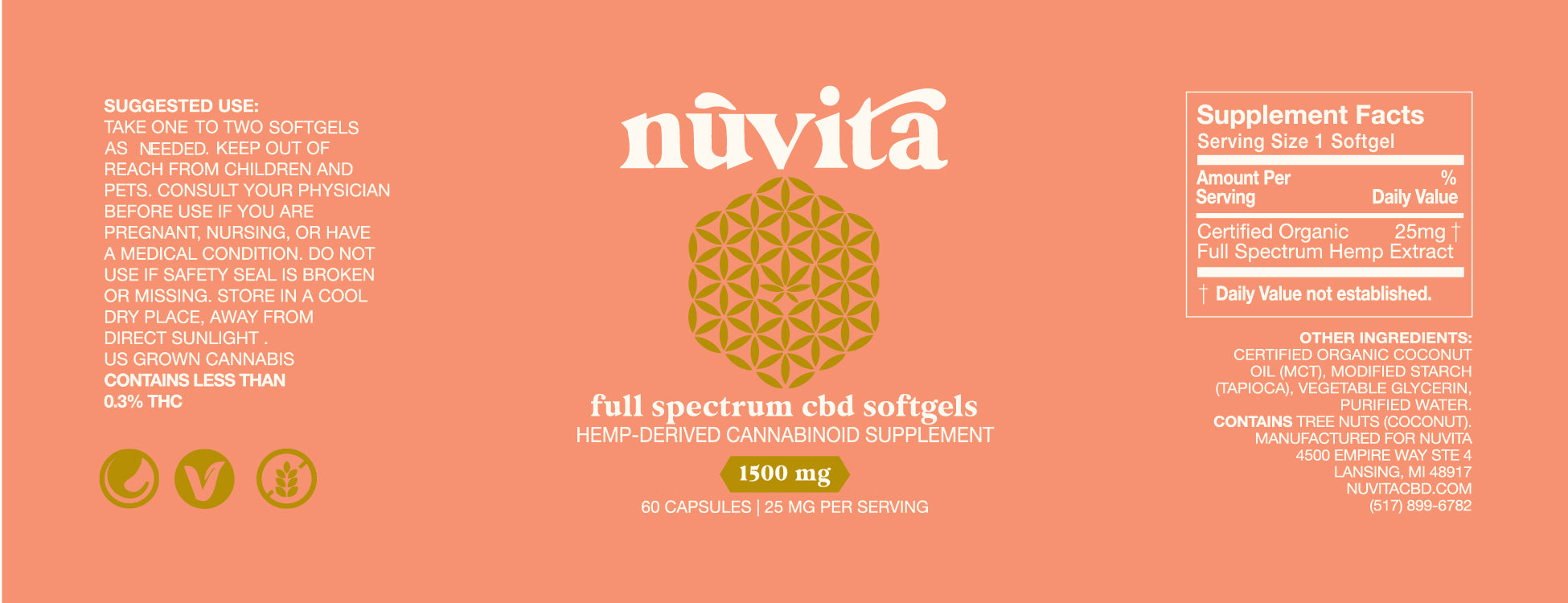 Full Spectrum CBD Softgels (Full Retail $94.50)