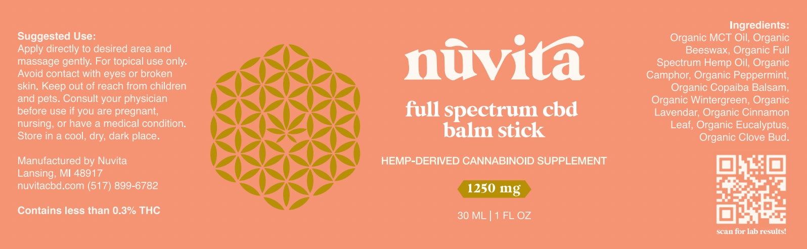 Full Spectrum CBD Balm Stick (Full Retail $69.99)