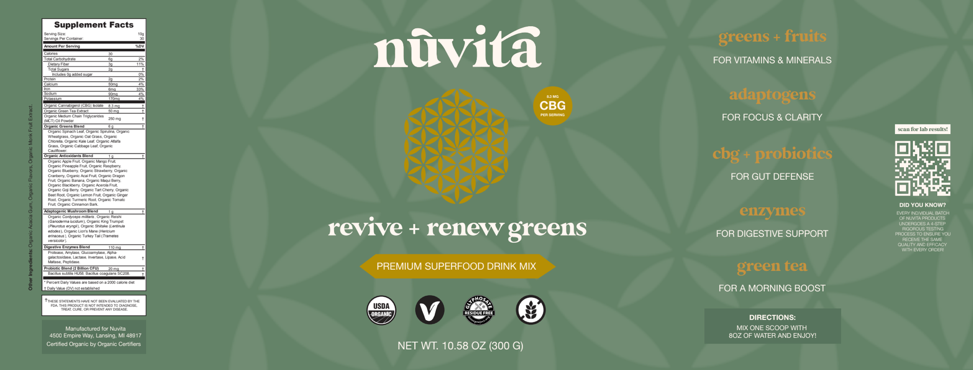 Revive + Renew Greens (Full Retail $109.99)